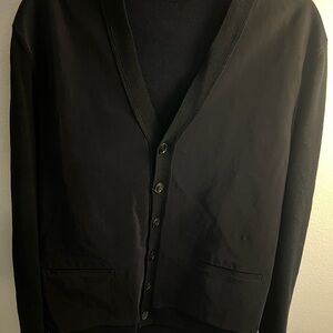 Jil Sander Men’s Black Button-Up Cardigan